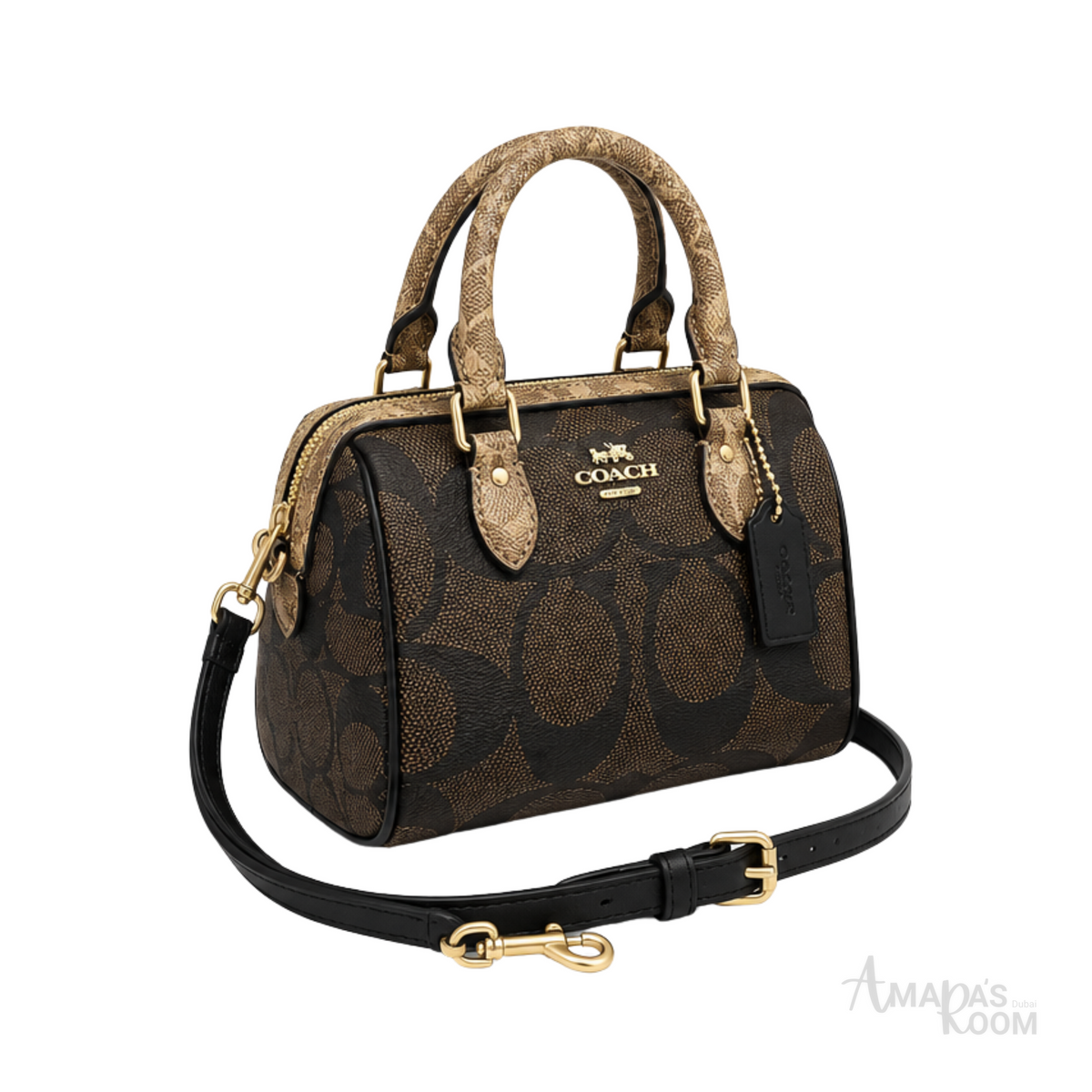 Coach Mini Rowan Walnut Tan Bag – product view