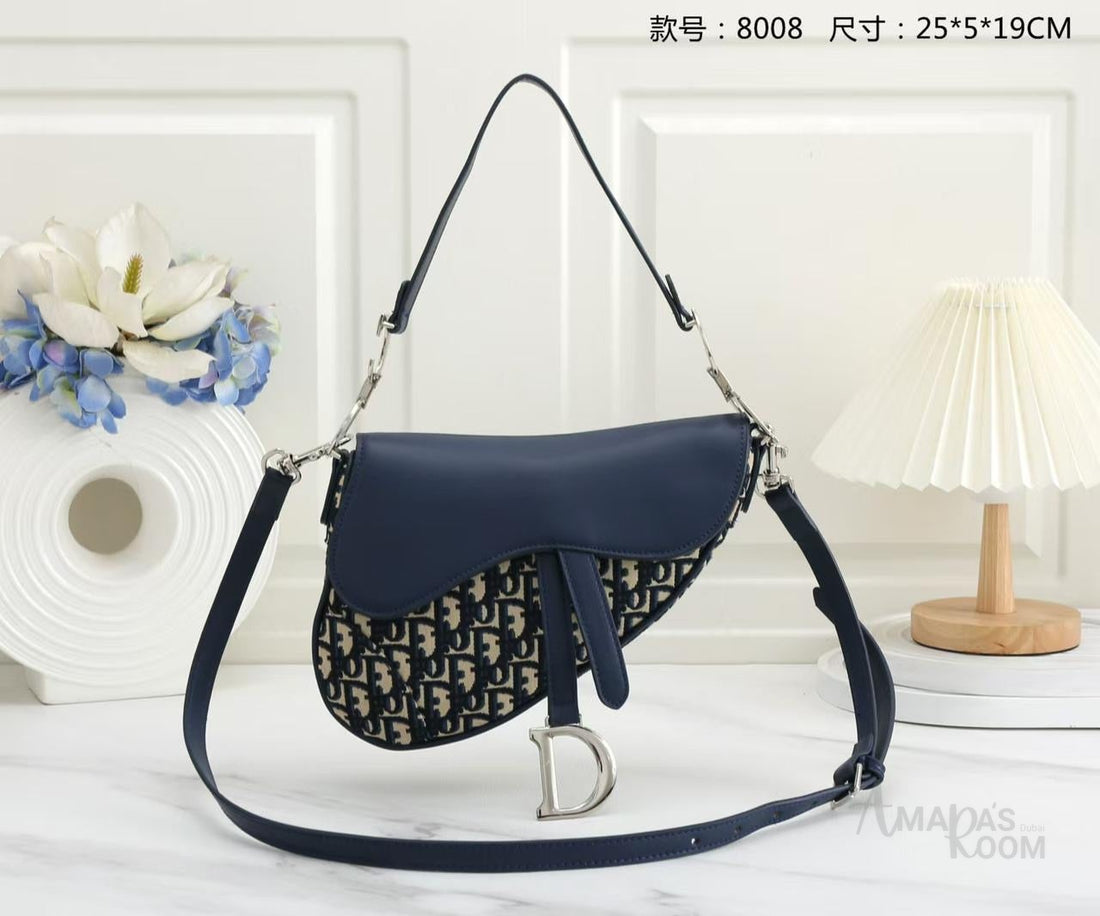 Dior Dior Saddle Blue Dior Oblique Jacquard Bag – product view