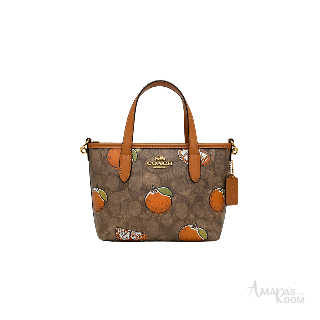 Coach Signature Coated Canvas Tote Bag – Tan - View 1