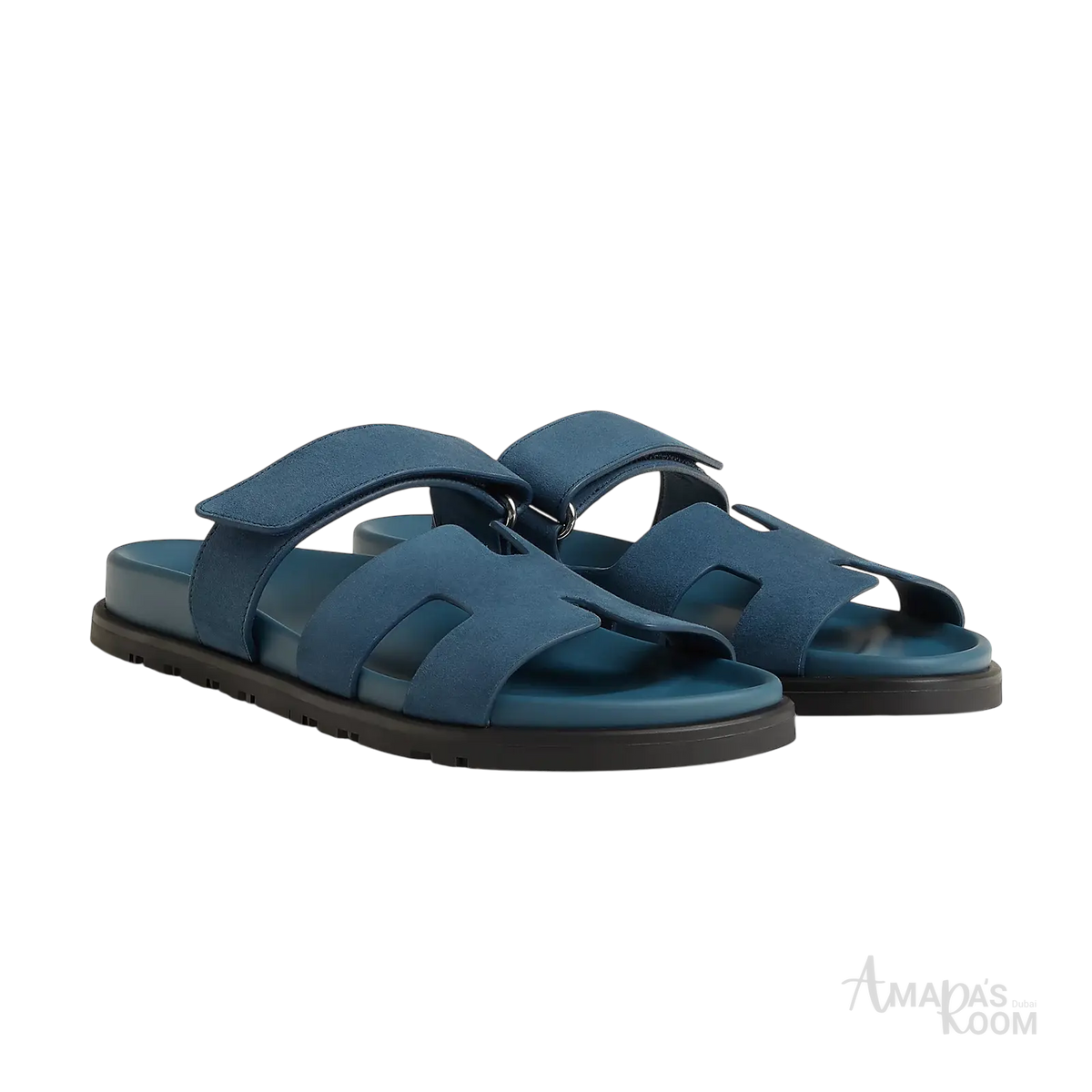 Hermès Chypre Sandals – Bleu Turquin - View 1