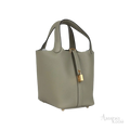 Hermès Picotin Lock 18 Bucket Bag – Sauge Clemence Gold Hardware - View 2