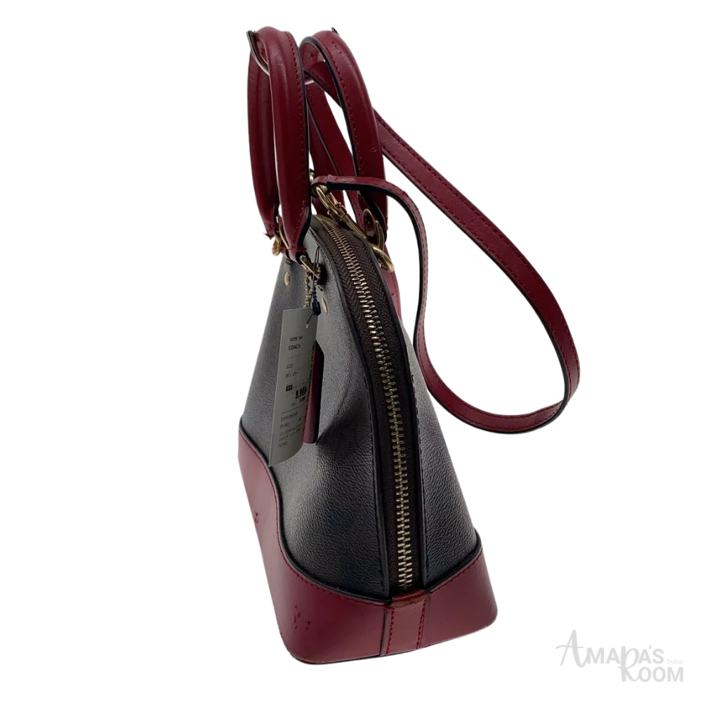 Coach Mini Sierra Satchel Handbag – Wine Red - View 3