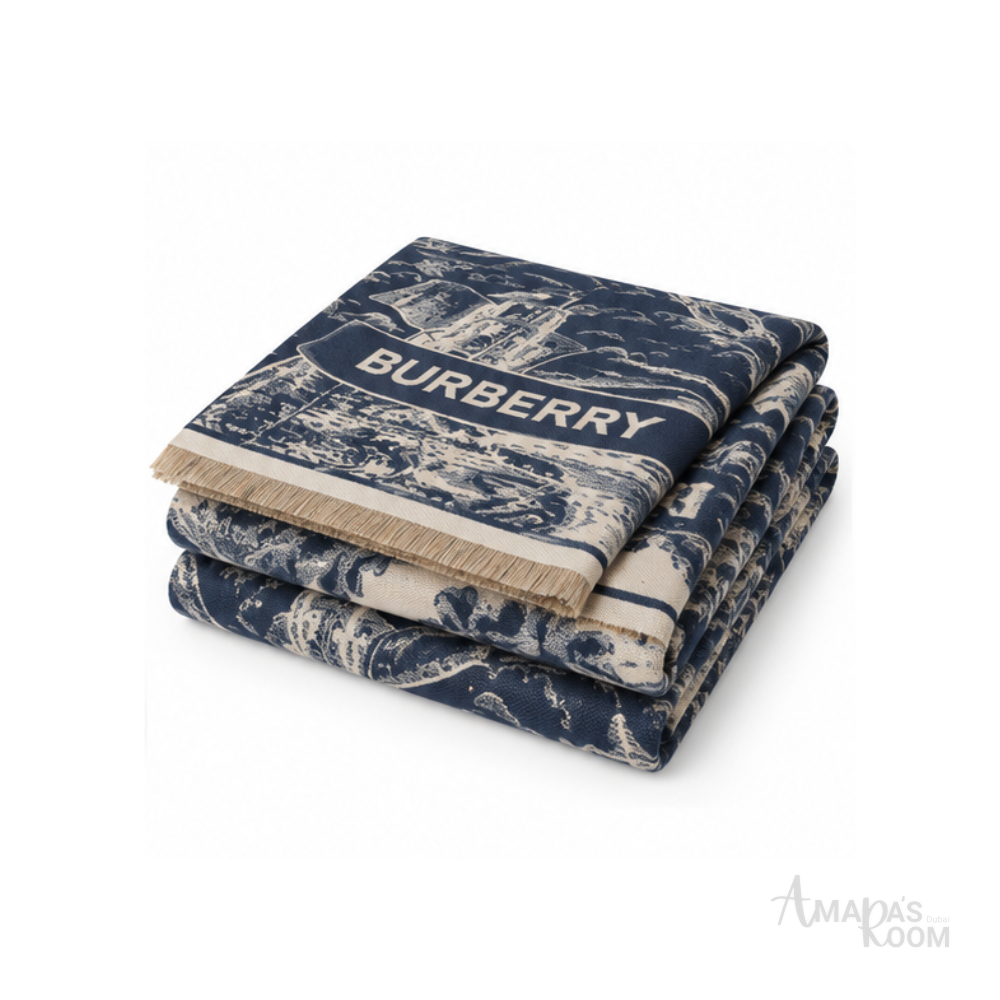 Burberry | Shawl Knight Cashmere Navy Blue - View 4