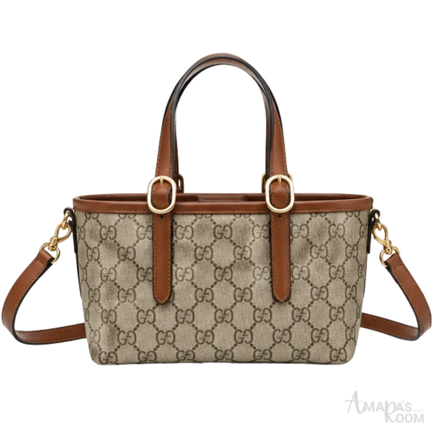 Gucci Bag | GG Emblem Mini Tote Brown