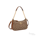 Coach Teri Shoulder Bag in Signature Canvas – Brown - View 2
