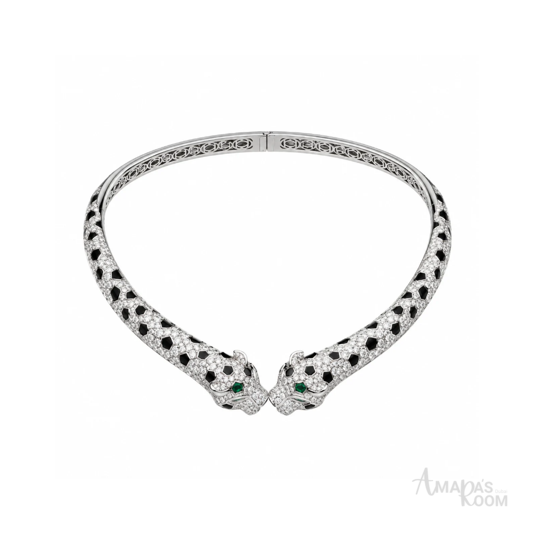 Cartier Panthere De Cartier Emerald Onyx White Gold Set