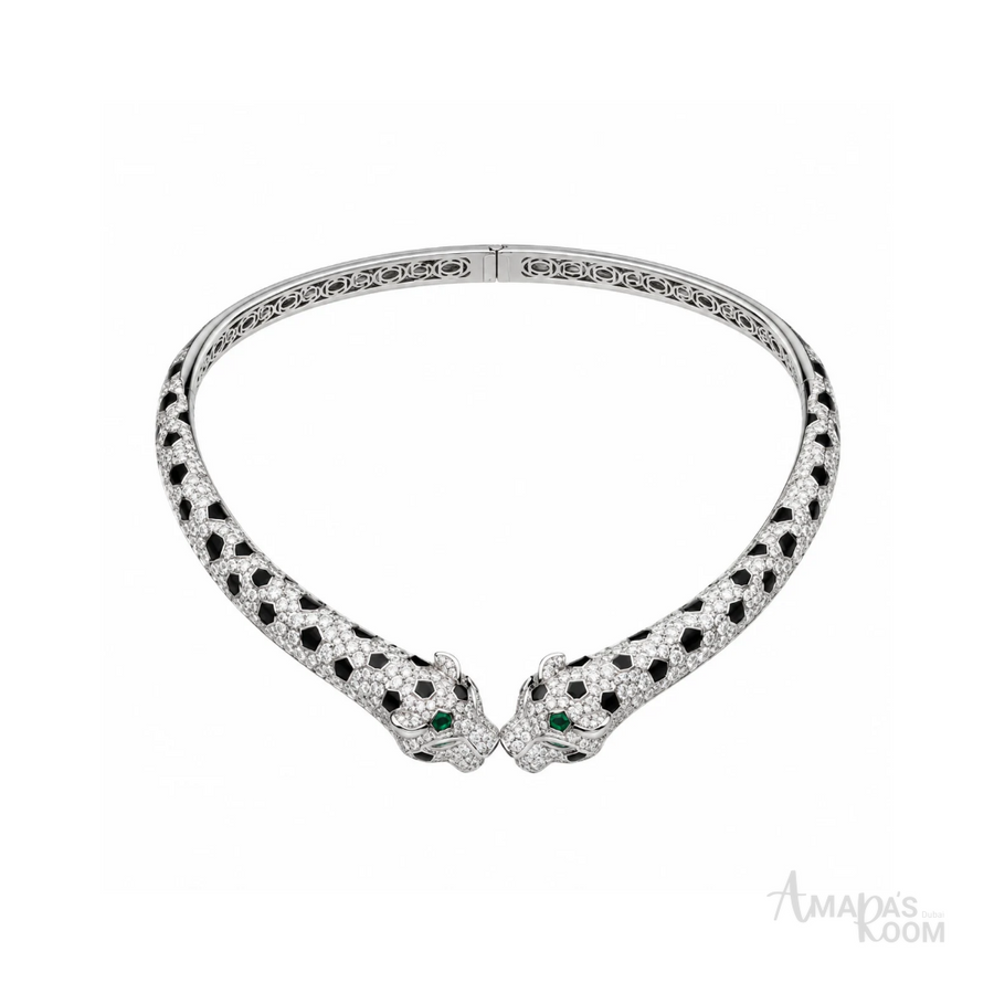 Cartier Panthere De Cartier Emerald Onyx White Gold Set