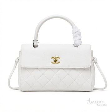 Chanel CC Turn-Lock Bag – White - View 1