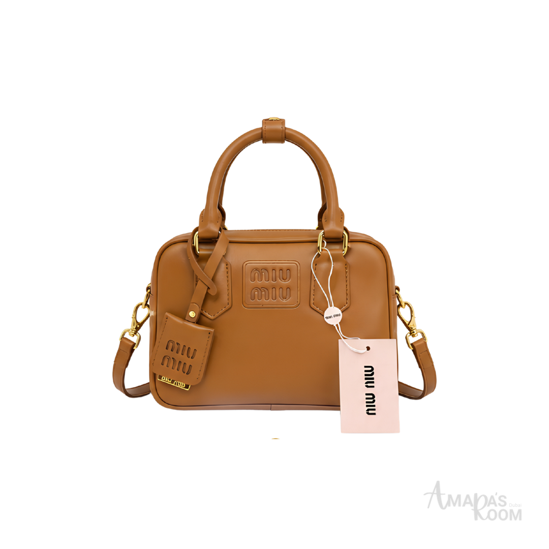 Miu Miu Arcadie Leather Bag – Light Brown - View 1