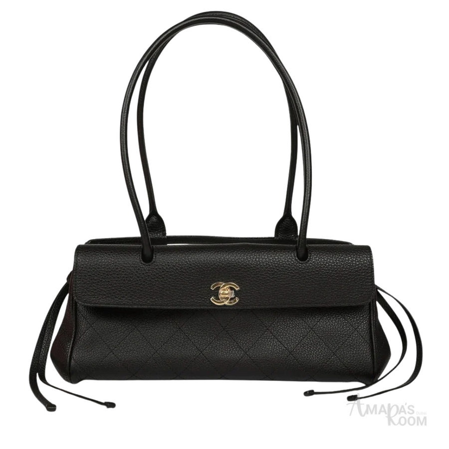 Chanel Bag | Grained Calfskin Stitched Urban Essentials Small Shopping Bag – Black