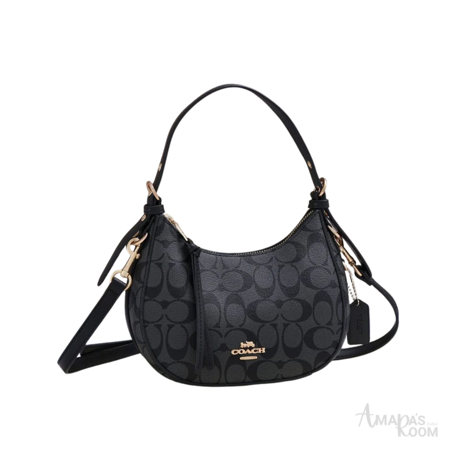حقيبة كوتش | كيليو هوبو قماش بنقشة الماركة كاكاو لوزي