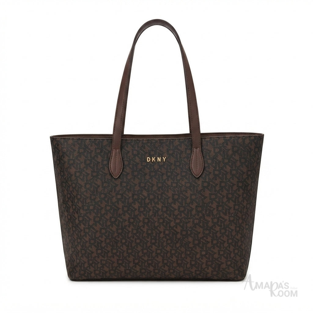 DKNY Women's Bryant Medium Zip Tote – Brown - View 1