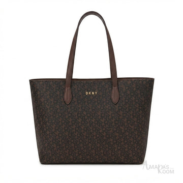 DKNY Women's Bryant Medium Zip Tote – Brown - View 1