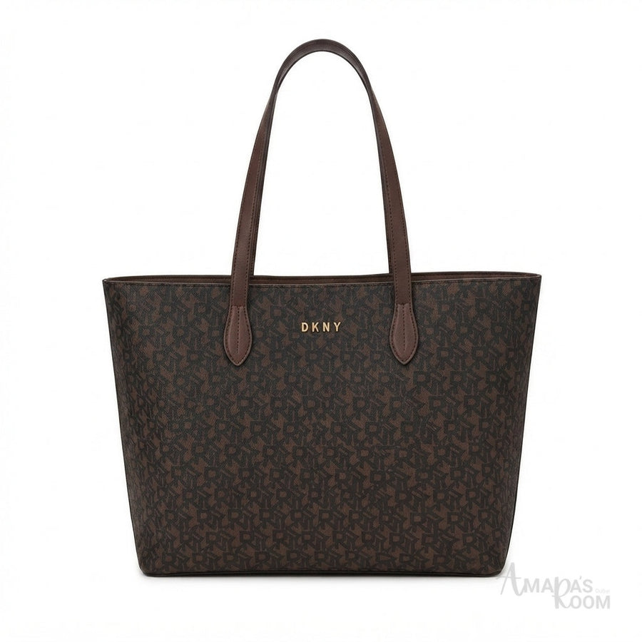 DKNY Women's Bryant Medium Zip Tote – Brown - View 1