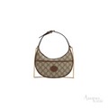 Gucci GG Supreme Half-Moon Mini Bag – Nude - View 1