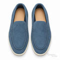 Loro Piana Summer Walk Suede Loafers – Blue - View 5