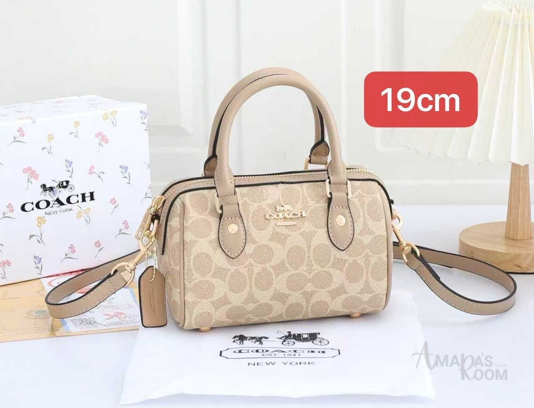 Coach Bag Mini Rowan Satchel Blocked Signature Canvas – product view