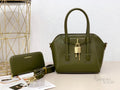 Givenchy Mini Antigona Lock Top Handle Leather Bag – Olive Green - View 5