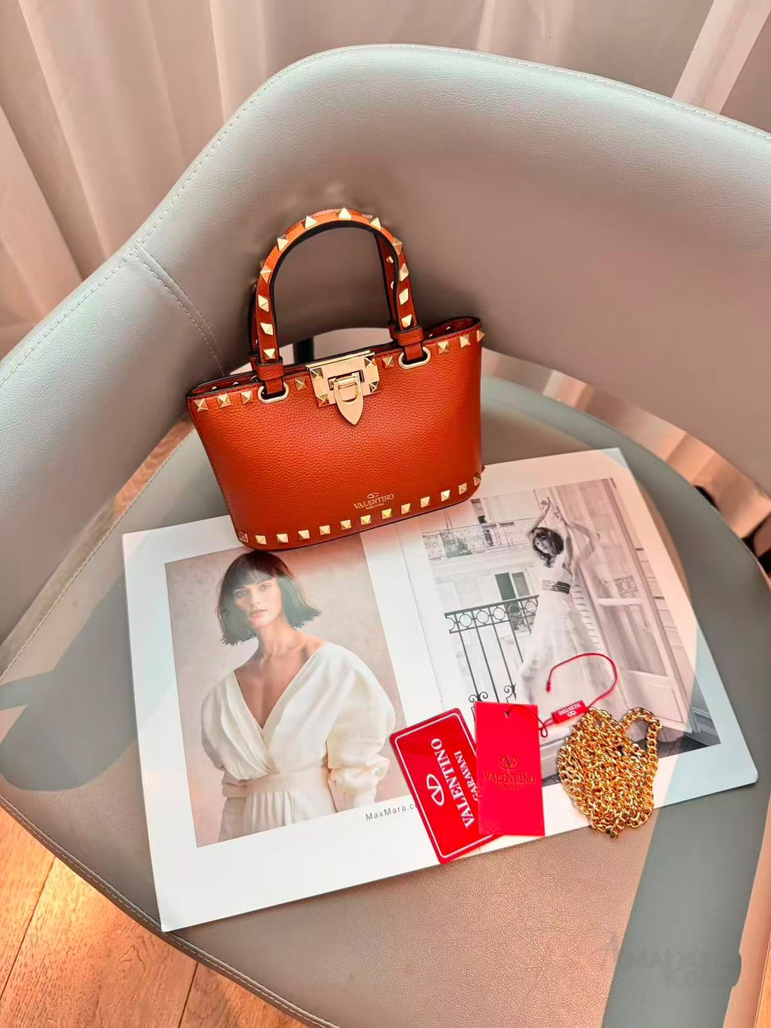 Valentino Bag Garavani Rockstud Mini Grainy Calfskin – product view