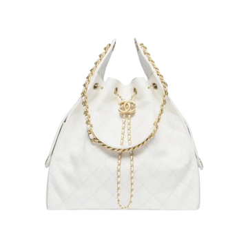 Chanel 25 Medium Handbag – White & Gold - View 1