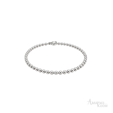 Van Cleef & Arpels Jewelry | Perlee Beads Silver Bracelet and Ring Set