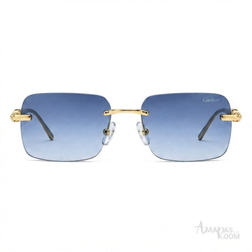Cartier Sunglasses Gold-Tone – Blue Gradient - View 1