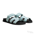Hermès Chypre Sandals – Bleu Brume - View 1