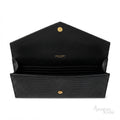 Saint Laurent Uptown Pouch – Crocodile-Embossed Black - View 3
