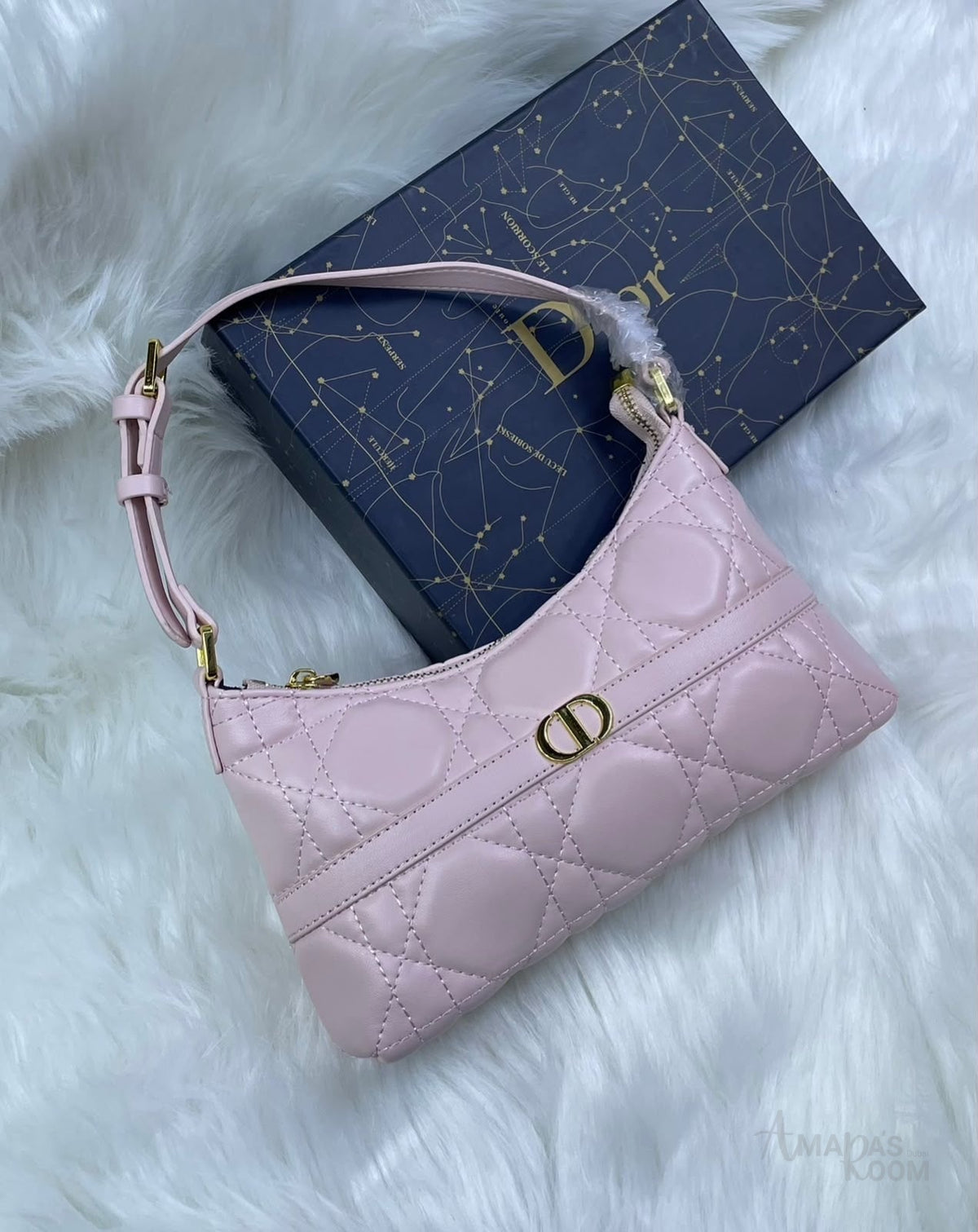 Dior Miss Caro Hobo Mini Bag – Powder Pink - View 4