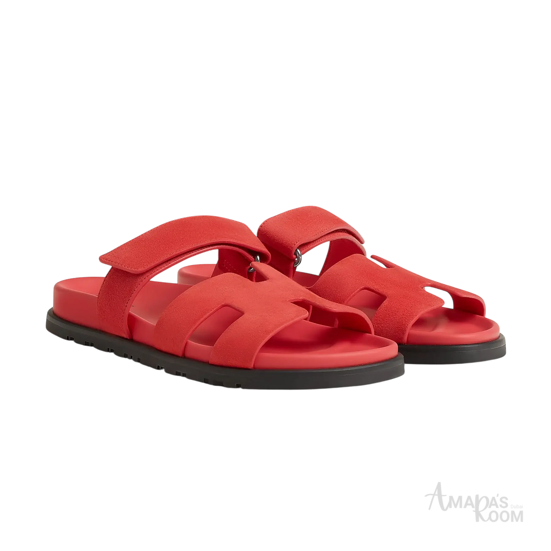 Hermès Chypre Sandals – Rose Vermillon - View 1
