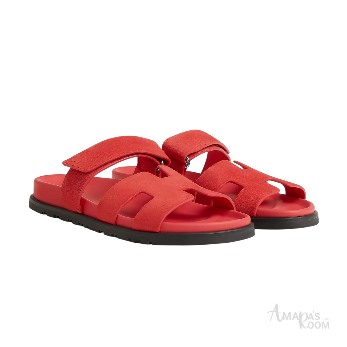 Hermès Chypre Sandals – Rose Vermillon - View 1