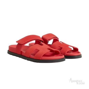 Hermès Chypre Sandals – Rose Vermillon - View 1