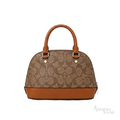 Coach Sabrina Satchel in Signature Canvas – Rich Brown - View 4