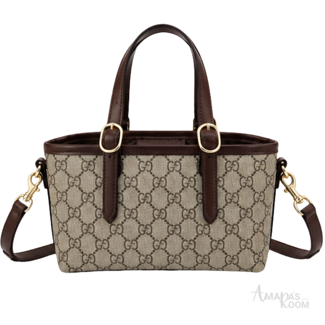 GUCCI Bag | GG Emblem Mini Bag – Tote – Beige – Dark Brown