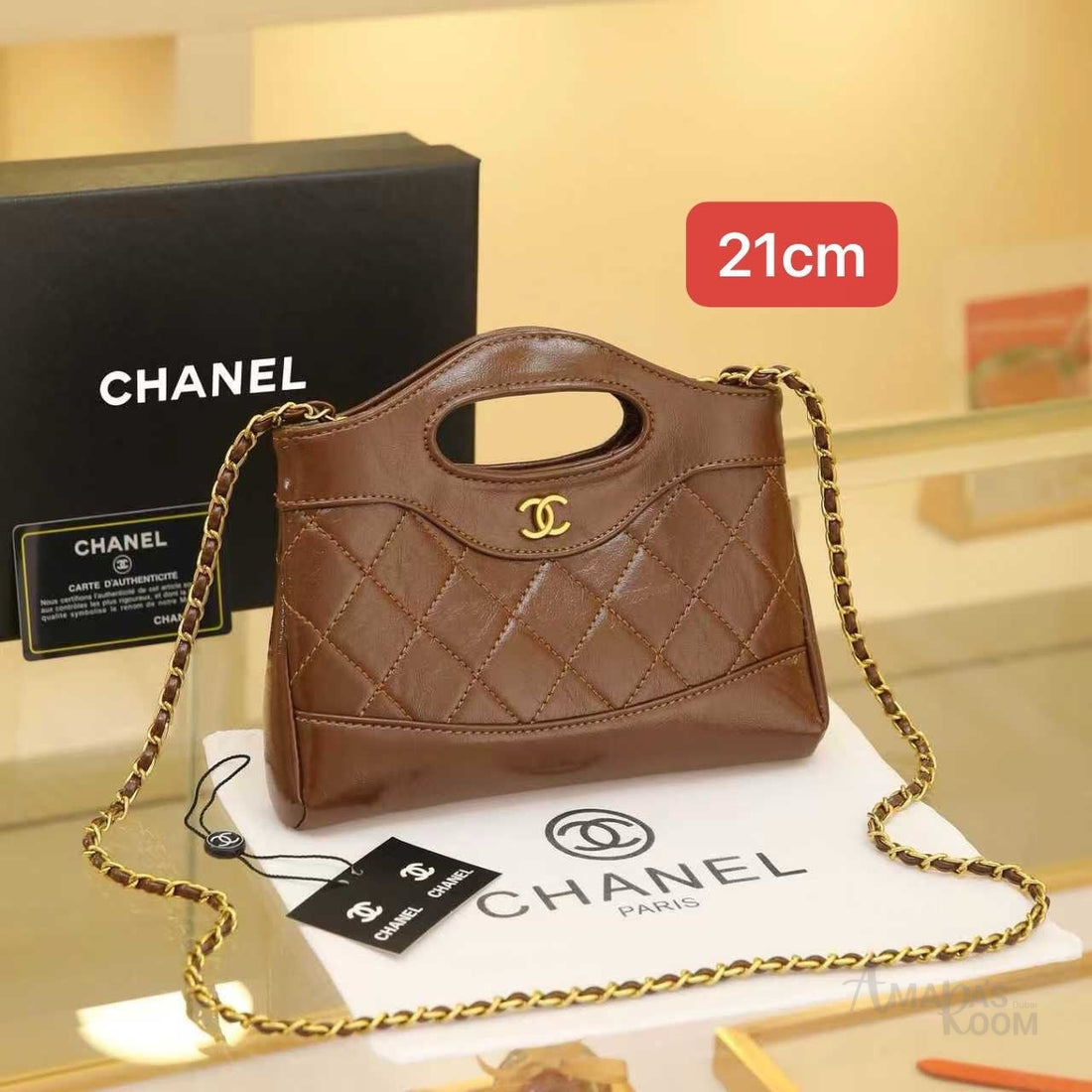 Chanel Bag Nano Shopping Brown – product view
