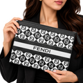 Fendi – Flat Pouch Clutch Bag Black & White