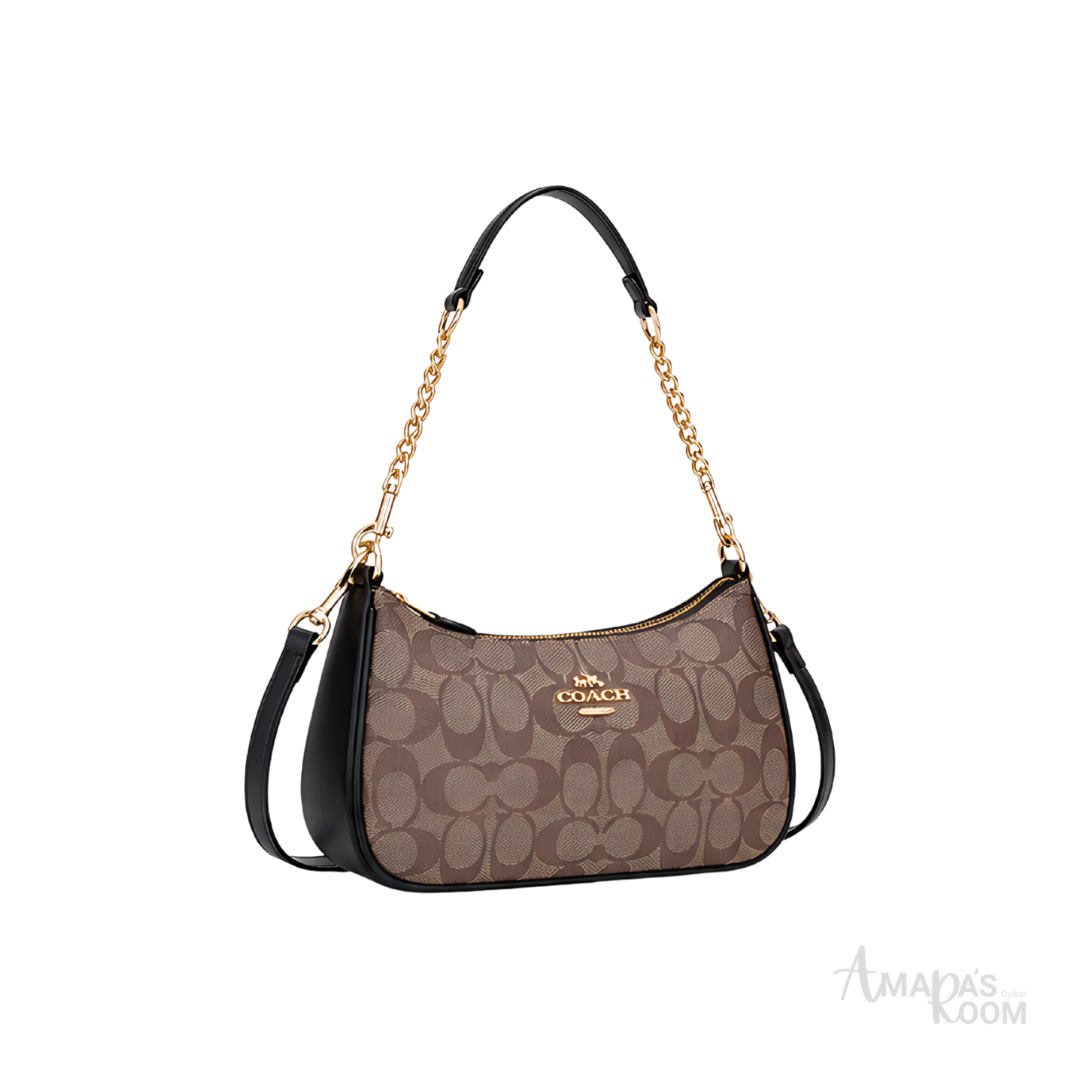 Coach Signature Canvas Shoulder Bag – Brown - View 2