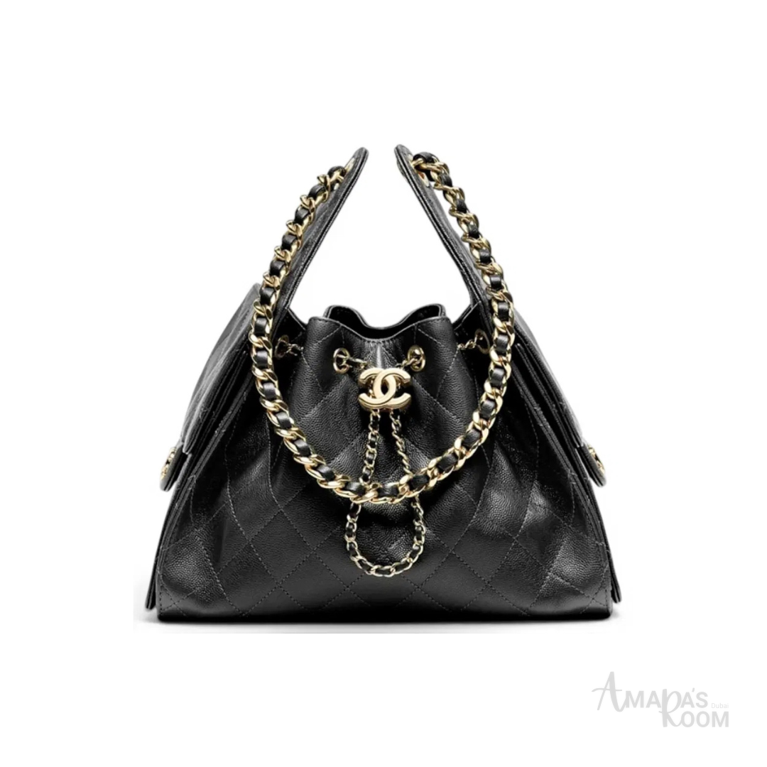 Chanel 25 Quilted Leather Handbag – Black - View 1