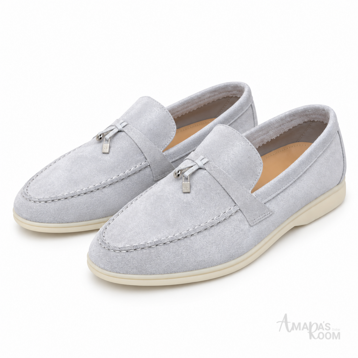Loro Piana Footwear | Summer Walk Suede Silver