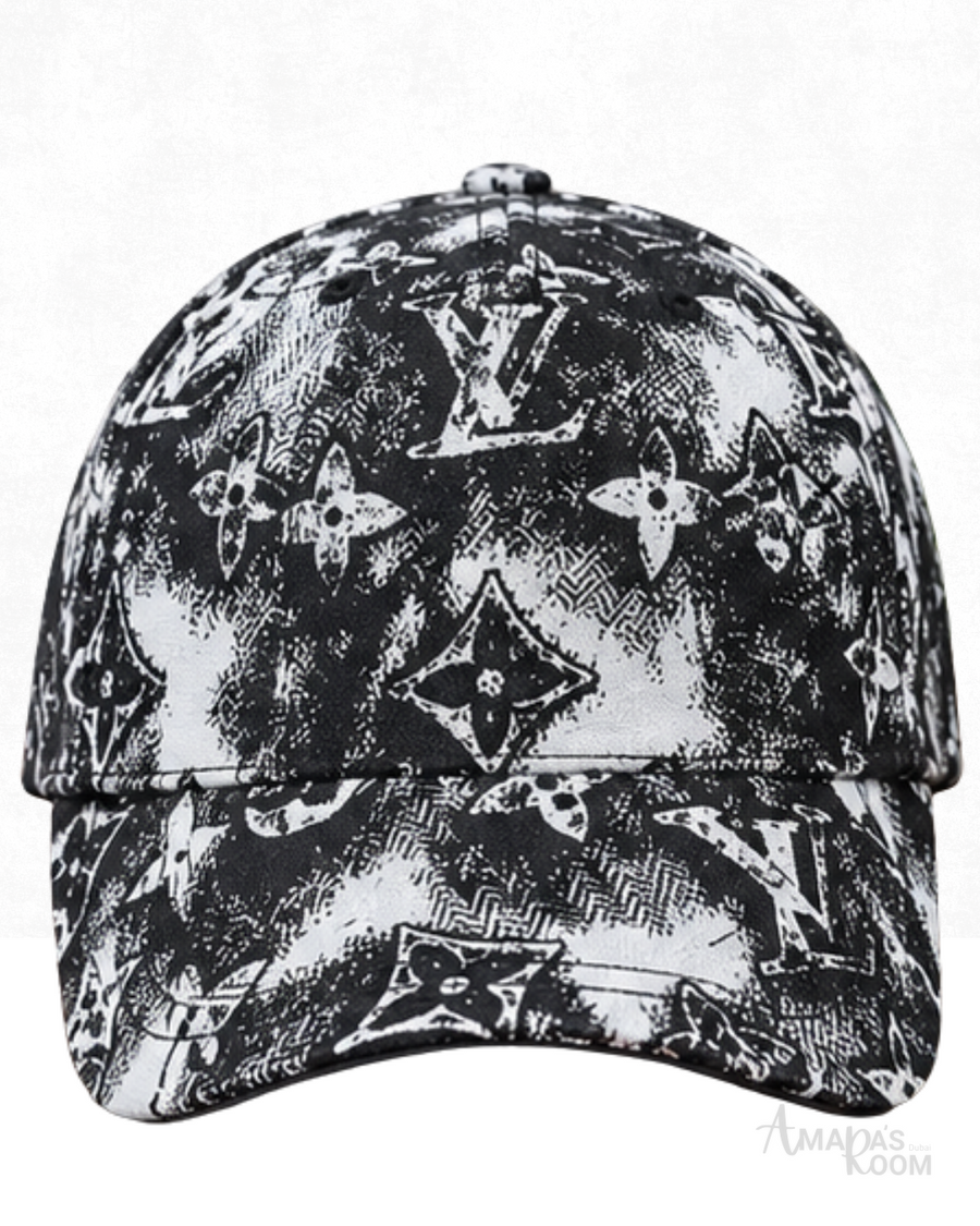 Louis Vuitton Cap | Black White Bleach