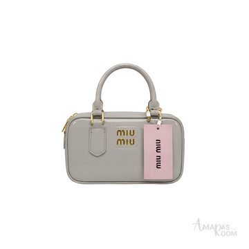 Miu Miu Arcadie Leather Bag – Grey - View 1