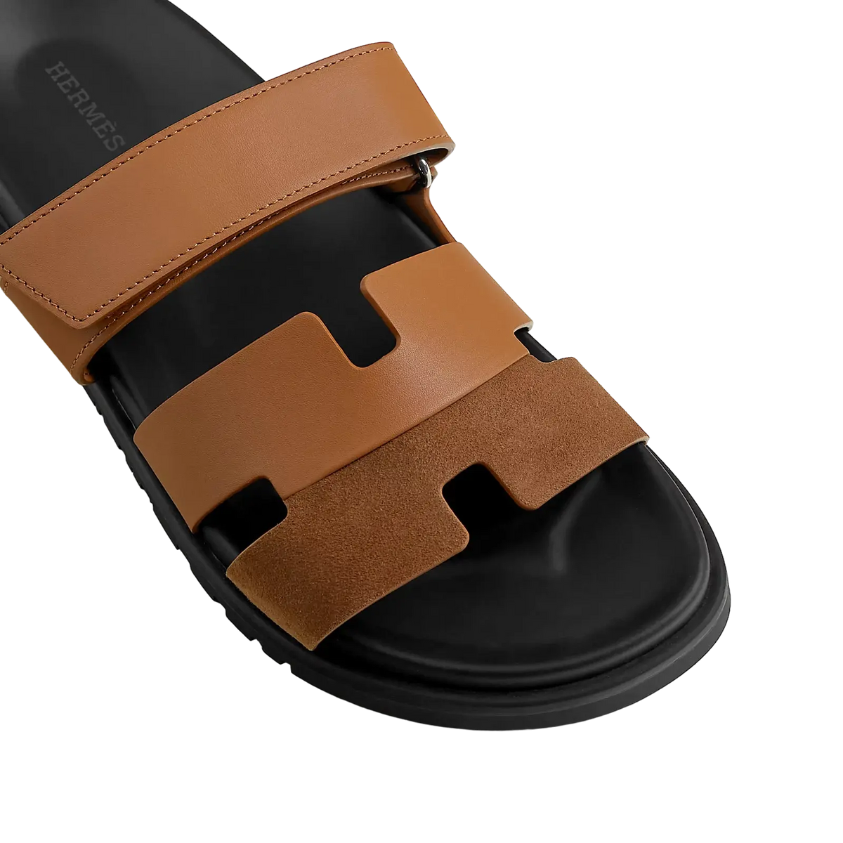 Hermès Chypre Sandals – Naturel H / Noir - View 2