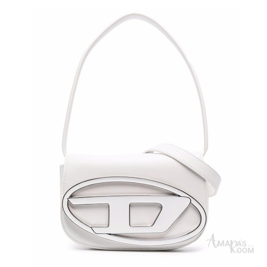 Diesel 1DR Leather Shoulder Bag – White - View 1