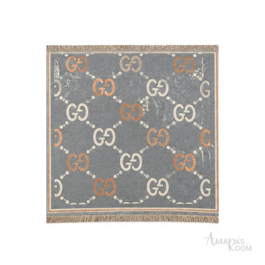 Gucci Scarf | GG Check Grey