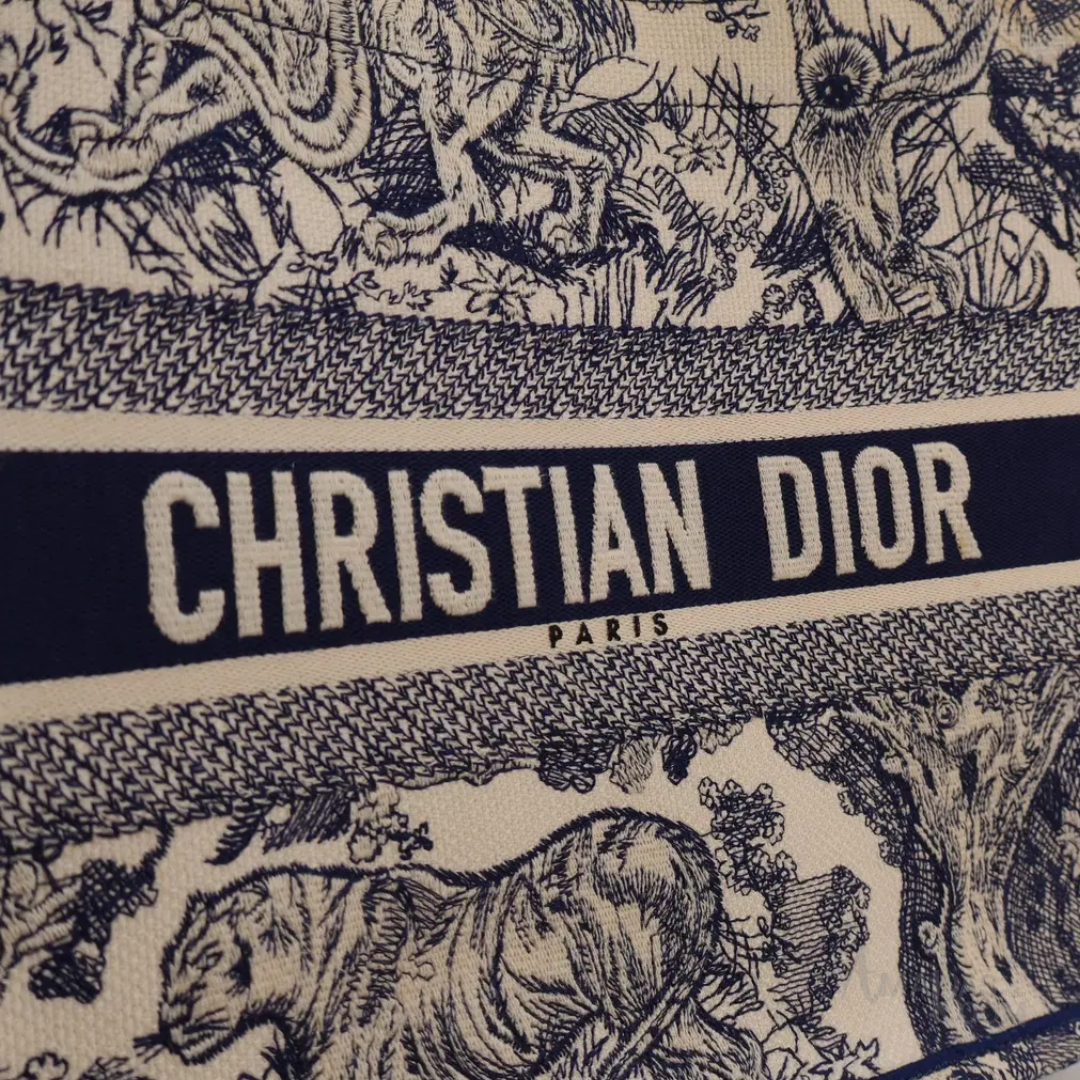 Dior Toile de Jouy Tiger Embroidery Bag – Blue - View 3