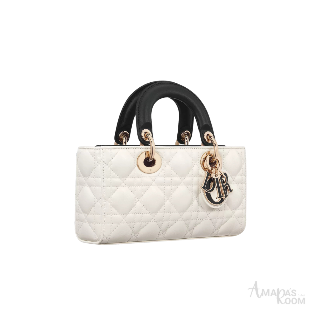 Dior Lady D-Joy Quilted Leather Bag – White - View 2