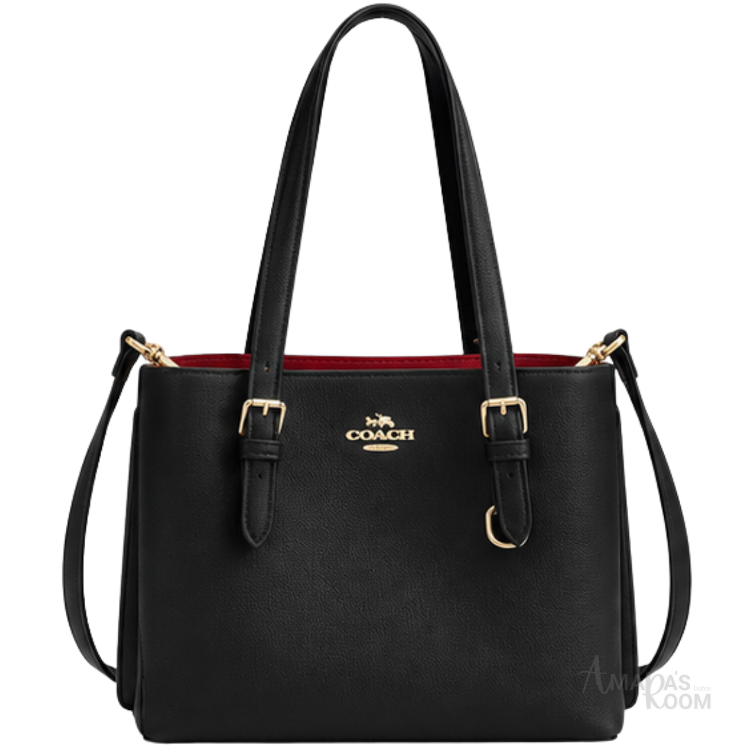 Coach Bag | Mollie Tote 25 – Black – Red