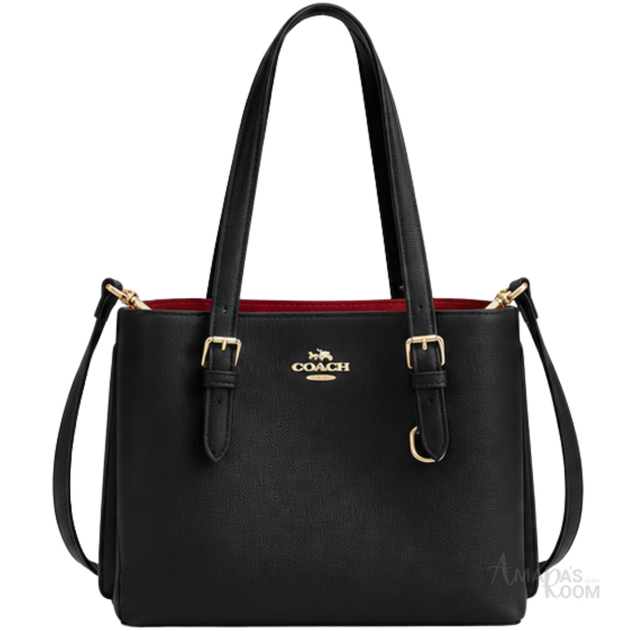 Coach Bag | Mollie Tote 25 – Black – Red