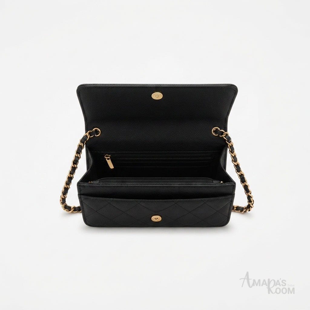 Chanel Classic Wallet on Chain – Black - View 3