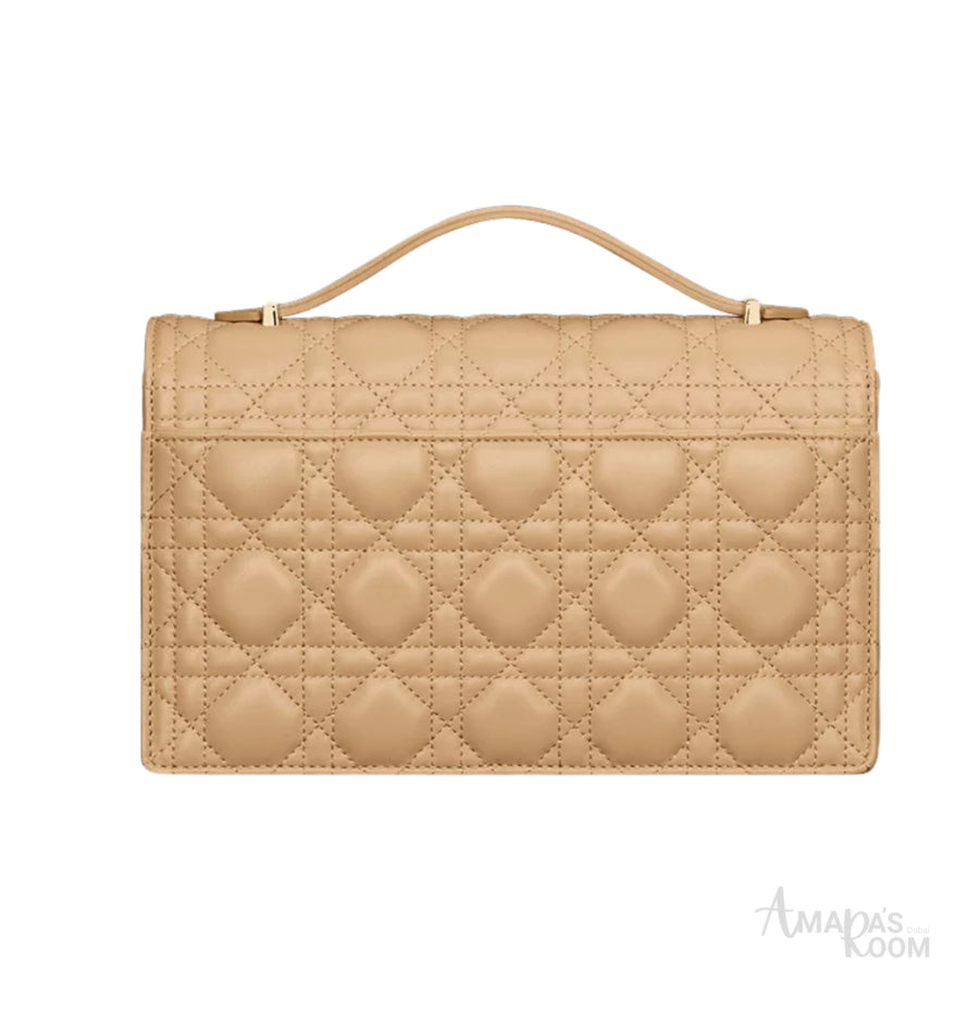Dior Bag | حقيبة My Dior Top Handle Latte من جلد الحمل المبطّن